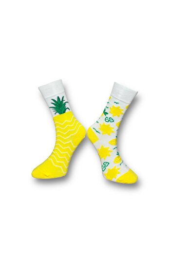Mevo Pineapple Patterned Unisex Socks