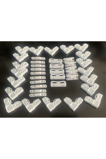 Tusem 20 Pieces of Corner Wedge, 10 Hinges, 5 Snaps, 5 Handles