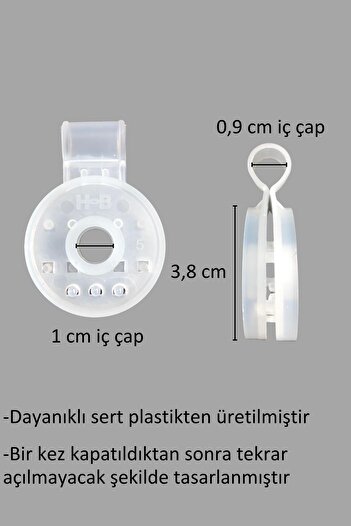 İzen Beyaz Plastik Kuş Gözü (Gölgeleme Ağı ve Branda Klipsi) 20 adet