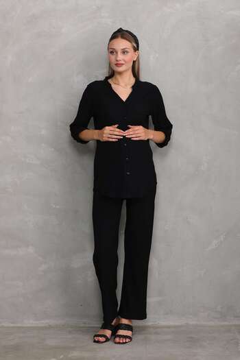 Miss Dünya Lissa V-Neck Maternity and Maternity Set - Front Buttoned