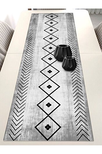 Ardizayn Ethnic (Gray), Cotton Fabric, Balcony, Garden, Kitchen Runner and Set of 2 Throw Pillow Covers