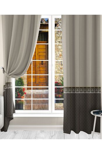Ardizayn Mink-Brown, Digital Printed, Velvet Fabric Living Room, Bedroom, Double Wing Background Curtain