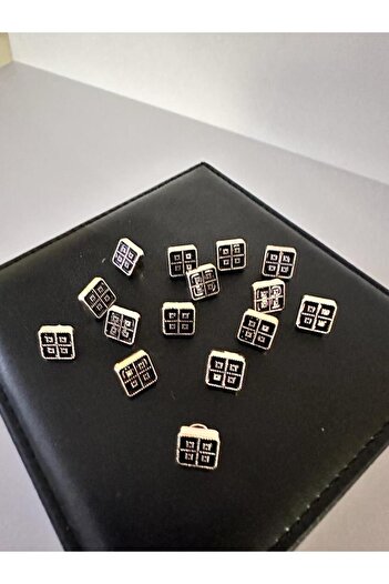 ODDA TASARIM ATÖLYESİ metallized square black shirt button