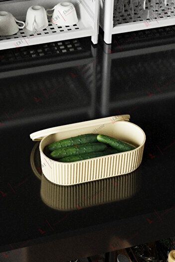 Alacarte Verisco Set of 2 - Plastic Cream Storage Container, Multi-Purpose and with Lid