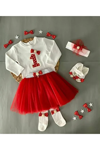 LEO KİDS Baby Girl Birthday Party Outfit Tutu Skirt Dress Set