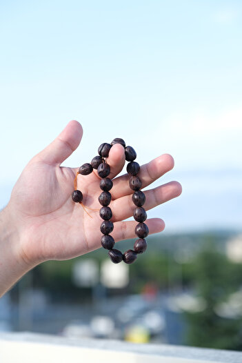 Kehribarstore Brown Efe Boy Scented Andız Prayer Beads - Men's Gift, Father's Day