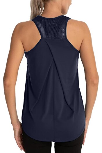 GHASSY CO. Ghassy Co. Women's Cross - Back Mesh Detailed Training Yoga Sports Undershirt 1783