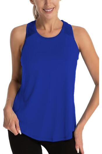 GHASSY CO. Ghassy Co. Women's Cross - Back Mesh Detailed Training Yoga Sports Undershirt 1783