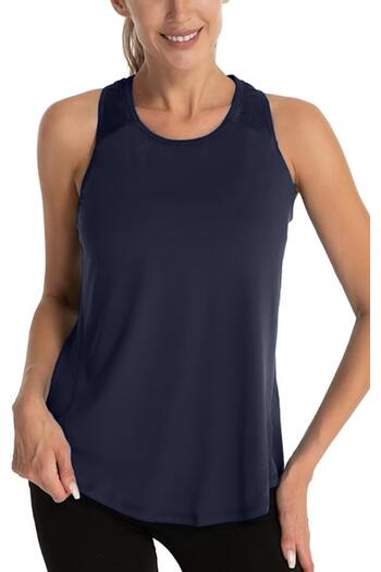 GHASSY CO. Ghassy Co. Women's Cross - Back Mesh Detailed Training Yoga Sports Undershirt 1783