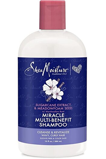 Shea Moisture 384ml Cane Extract and Meadow Foam Seed Shampoo