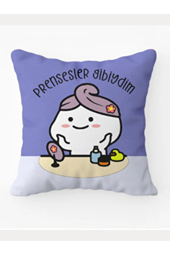 Kollektif 2 li Prensesler Gibiydim Yastık Bu hayatta k, Sınavın Benim Komik Sevgili Hediye Doğum Günü Anime