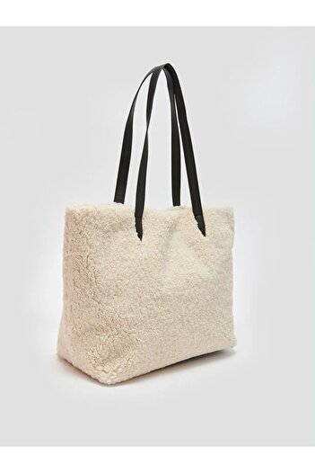LC Waikiki Kürklü Kadın Kol Çantası  42x30x14 cm