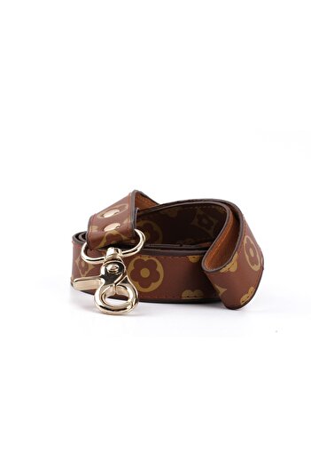 Pawsim Tan Colored Dog Collar and Walking Strap Set, Adjustable Dog Collar, Floral Pattern Collar