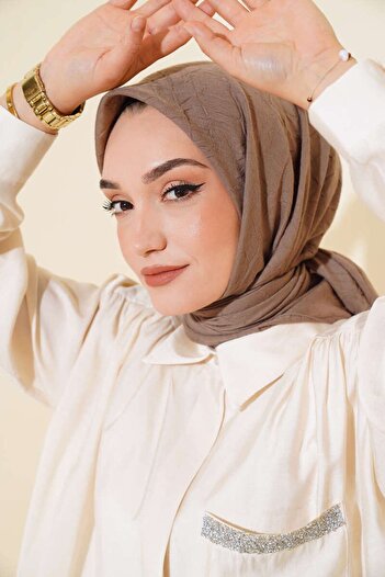 m moon scarf Premium Bamboo Kraş - Κασκόλ κάστανο