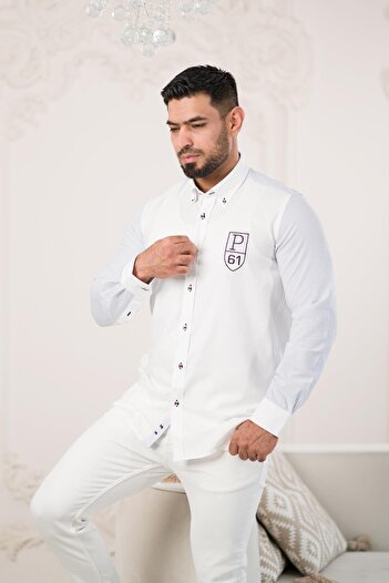 Paul Martin Бавовняна сорочка Marina Regular Fit - з гербом і принтом на спині