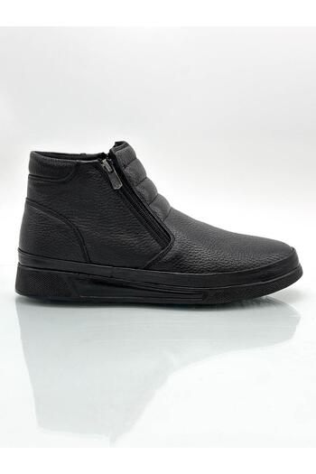 sermoda Ανδρικά μποτάκια Dad - Γνήσιο δέρμα, Αντιολισθητική σόλα, Διπλό φερμουάρ, Επενδεδυμένα