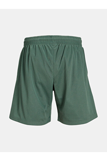 Jack & Jones Logo Print Mesh Shorts with Elastic Waistband