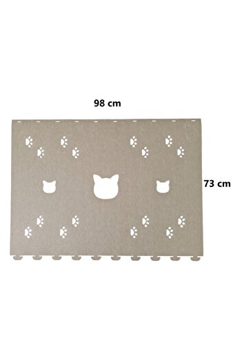Next Craft 1.Quality 3mm Cat Tunnel Toy - 9 Color Options, 98 cm Cat and Paw Figure