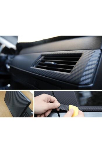 AUTOFOLYO Black Air Channel Carbon Foil 75 Cm-5 Meters