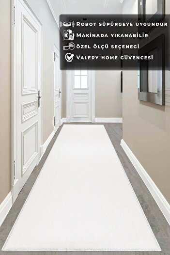 Valery Home White Washable Plush Runner