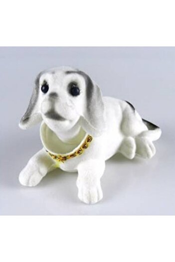 GÖNÜL In-Car Head Shaking Dog Car Ornament White Nanopro