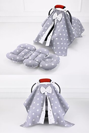 Umaybebek Stroller Cover Stroller Cushion 2 Pieces - With Waist Support