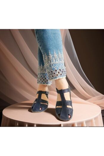 GEZER Women's Daily Velcro Adjustable Closed Front Sandals