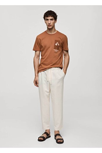 MANGO Man 100% Cotton Print Slim Fit T-Shirt