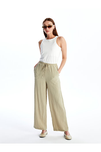 LC Waikiki Comfortable Molded Women's Trousers with Elastic Waist