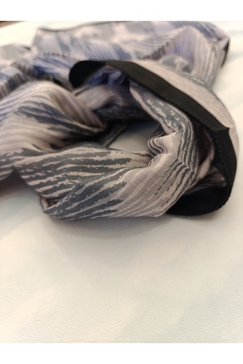 Akel Cotton Shawl - Patterned and Striped, Size 75x185