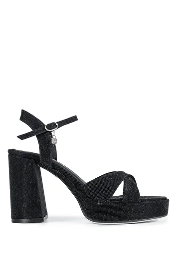 Tamer Tanca Gold Heeled Genuine Leather Women's Sandals