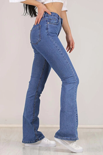 TRENDNATUREL Blugi spanioli Bipa din Lycra cu talie înaltă