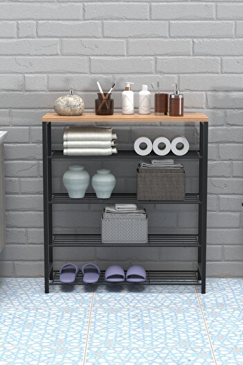Retodesign 5 Katlı Ayakkabılık- Banyo Rafı -çok Amaçlı Raf 1890