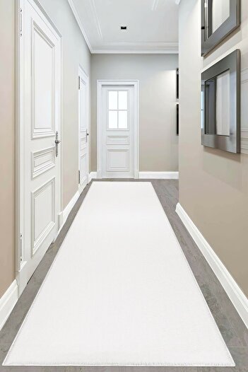 Valery Home White Washable Plush Runner