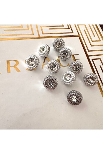 ODDA TASARIM ATÖLYESİ Big Crystal Stone Metalized(Plastic) Shirt Button 10Pcs