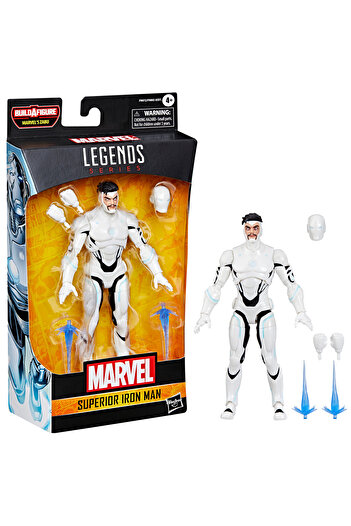 Hasbro Marvel Legends Superior Iron Man (Comics) Aksiyon Figürü (Marvel's Zabu BAF)