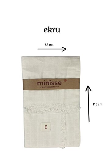 Minisse Pamuk Yenidoğan Bebek Ve Çocuk Çok Amaçlı Müslin Bez 85 x 115 cm