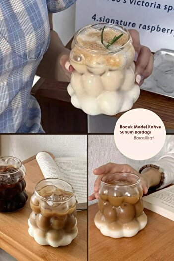 safestore Heat Resistant Borosilicate Bead Shaped Cup Coffee And Presentation Cup Borosilicate Cup