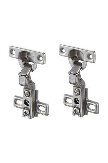 SAMET Cabinet Door Hinge Gooseneck Cup Hinge Brand 2 Pieces + Mounting Screws