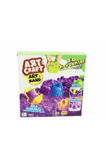 Art Craft 3d Hayvanlar Kurumayan Kinetik Kum Seti 8 Parça 500gr