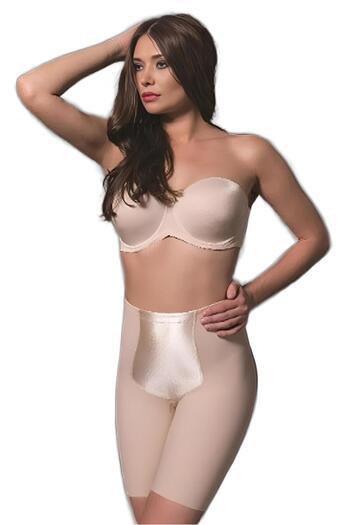 JENSCA Seamless Gathering Cuffed Skin Corset Magic Form 1653