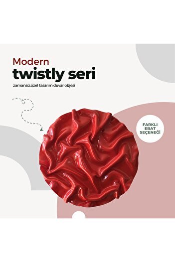 pienosanat Kişiye Özel Sanat Eseri Twistly Parlak Kıvrımlı Tabo Crinkly Cosmo abstract n103