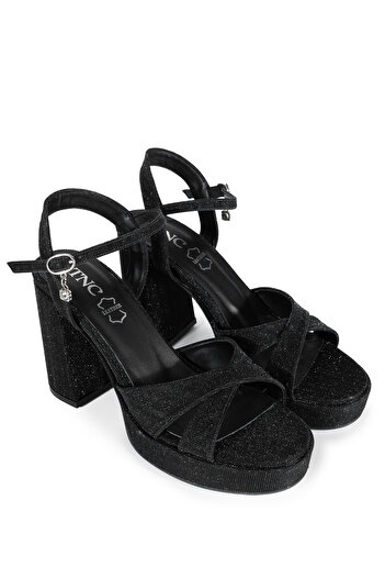 Tamer Tanca Gold Heeled Genuine Leather Women's Sandals