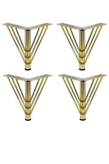 ALBATROS Vanessa Model Metal Furniture, Sofa, Sofa, TV Unit Legs Metal (4 Pieces)