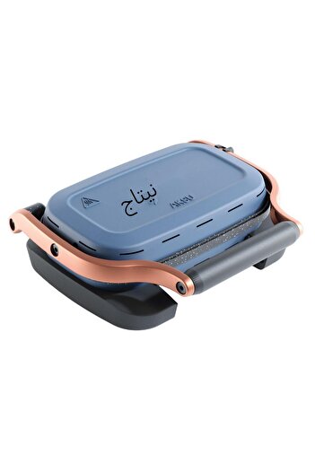 AKSU Vintage Double Waffle Maker Blue
