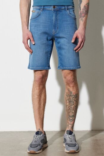WRANGLER Light Blue Stretch Jeans - Regular Fit Denim Shorts