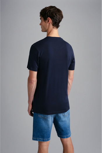 PAUL&SHARK MEN'S KNITTED T-SHIRT C.WCOTTON