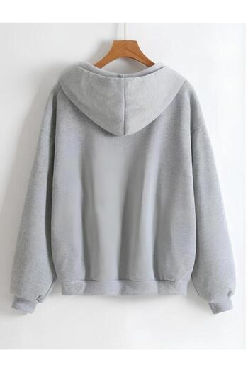 AFROGİYİM Unisex Oversize Hooded Zippered Cardigan