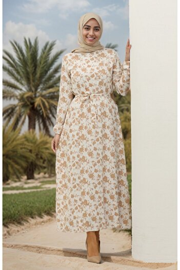 new ats Floral Patterned Viscose Dress