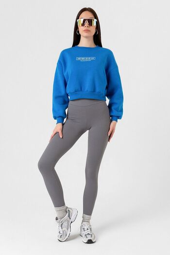 Domoda Winter Interlock Knitted Tights - Gray, Fleece, Elastic and Ribbed Collector